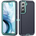 thumbnail image 1 of JTCASES for Samsung Galaxy S23 FE Case, Shockproof Anti-drop PC Frame Anti-slip Strip Silicone Back Shell Rugged Anti-scratch for Samsung Galaxy S23 FE (6.4" 2023) - Black+Green, 1 of 8