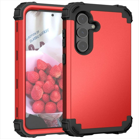 JTCASES for Samsung Galaxy S24 Plus Case, Drop Resistant Corners, Wireless Charging, Heavy Duty Shockproof Hybrid Hard PC Bumper, Camera Protection, Skin-feel Anti-scratch Tough Cover, Red