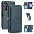 thumbnail image 1 of JTCASES for Samsung Galaxy S24 Plus Wallet Case, Detachable Back Magnetic Closure 2-in-1 Shockproof Purse Cover with Card Slots, Faux PU Leather Flip Stand Wristlet Strap Shockproof Cover, Blue, 1 of 10