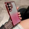 thumbnail image 1 of JTCASES for Samsung Galaxy S24 Ultra 5G Case (6.8 inch/2024), Luxury Glitter Rhinestone Bling Diamond Sparkle Shiny Bumper and Camera Lens Design Clear Gradient Cases for Women Girls, Red, 1 of 9