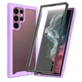 thumbnail image 1 of JTCASES for Samsung Galaxy S24 Ultra Case with Built-in Screen Protector, 2-Layer Shockproof Back Shell Rugged PC Soft Silicone Bumper Drop Resistant Transparent No-slip Cover, Purple, 1 of 5