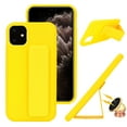 thumbnail image 1 of JTCASES Wristband Case for iPhone 12 / 12 Pro 6.1" 2020, Flexible Silicone Phone Case with Wrist Strap Band, Matte Kickstand Slim Shockproof Case Back Cover for Women Girls, Yellow, 1 of 7
