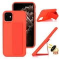 thumbnail image 1 of JTCASES Wristband Case for iPhone 13 Pro 6.1" 2021, Flexible Silicone Phone Case with Wrist Strap Band, Matte Kickstand Slim Shockproof Case Back Cover for Women Girls, Red, 1 of 7