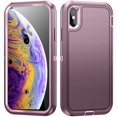 thumbnail image 1 of JTCASES for IPhone XR Case, Shockproof Anti-drop PC Frame Anti-slip Strip Silicone Back Shell Rugged Anti-scratch for IPhone XR (6.1" 2018) - Purple, 1 of 8