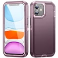 thumbnail image 1 of JTCASES for iPhone 11 Case, Shockproof Anti-drop PC Frame Anti-slip Strip Silicone Back Shell Rugged Anti-scratch for iPhone 11 (6.1" 2019) - Purple, 1 of 8