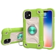 thumbnail image 1 of JTCASES for iPhone 11 Case, Heavy Duty Protection Hybird PC Silicone 360° Rotating Ring Bracet Magnetic Car Mount Fully Coverage Slim Non-Slip for iPhone 11, Green, 1 of 8