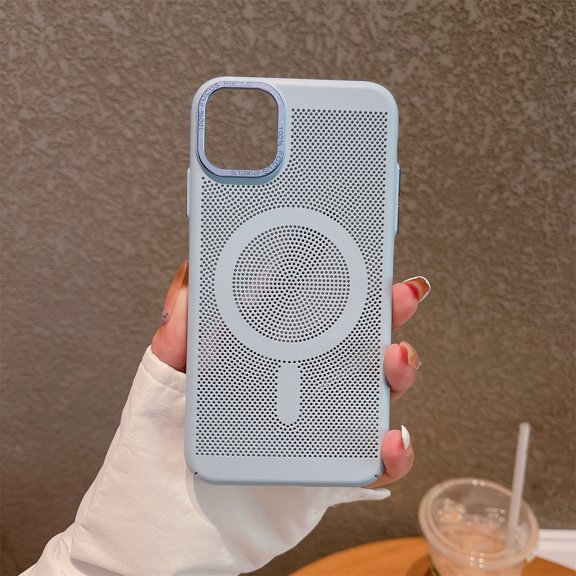 JTCASES for iPhone 11 Case, Steel Code Magnetic Mesh Phone Shell for Women Men for iPhone 11 Slim Rugged Shockproof Anti-scratch Protective Cover, Blue