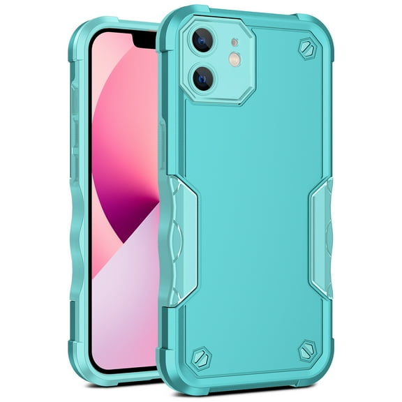 JTCASES for iPhone 11 Case, Support Wireless Charging Non-slipping 2-Layer Shockproof Drop Resistant Lens Protection Heavy Duty Protective Slim Shell, Mint