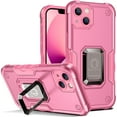 thumbnail image 1 of JTCASES for iPhone 12 Case, Support Magnetic Car Mount Adjustable Bracket Non-slipping 2-Layer Shockproof Drop Resistant Heavy Duty Protective Slim Shell, Pink, 1 of 7