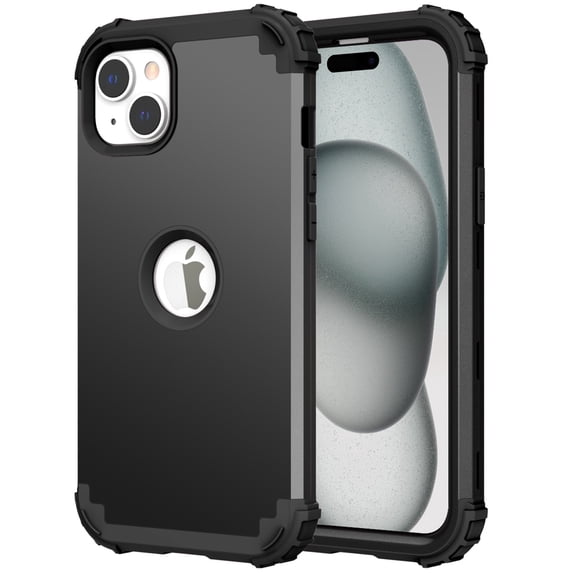 JTCASES for iPhone 13 Case, Drop Resistant Corners, Wireless Charging, Heavy Duty Shockproof Hybrid Hard PC Bumper, Camera Protection, Skin-feel Anti-scratch Tough Phone Cover for iPhone 13, Black