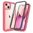 thumbnail image 1 of JTCASES for iPhone 13 Mini Case with Built-in Screen Protector, 2-Layer Shockproof Back Shell Rugged PC Soft Silicone Bumper Drop Resistant Transparent No-slip Cover, Pink, 1 of 6