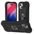 thumbnail image 1 of JTCASES for iPhone 13 Mini Case, Heavy Duty Protection Hybird PC Silicone 360° Rotating Ring Bracet Magnetic Car Mount Fully Coverage Slim Non-Slip for iPhone 13 Mini, Black, 1 of 6