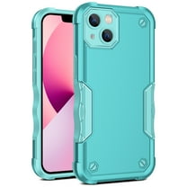 JTCASES for iPhone 13 Mini Case, Support Wireless Charging Non-slipping 2-Layer Shockproof Drop Resistant Lens Protection Heavy Duty Protective Slim Shell, Mint