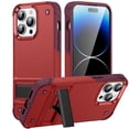 thumbnail image 1 of JTCASES for iPhone 13 Pro Case, Foldable Kickstand Heavy Duty Protective Rugged Hybird Anti-slip Shockproof/Drop Resistant PC TPU Shell for iPhone 13 Pro, Red, 1 of 7