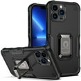 thumbnail image 1 of JTCASES for iPhone 13 Pro Case, Support Magnetic Car Mount Adjustable Bracket Non-slipping 2-Layer Shockproof Drop Resistant Heavy Duty Protective Slim Shell, Black, 1 of 8