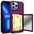 thumbnail image 1 of JTCASES for iPhone 13 Pro Max Case, Back Card Holders [Up to 2] Rugged Shockproof Hard Non-slipping Drop Resistant Slim Fit Shell for iPhone 13 Pro Max(6.7" 2021), Purple, 1 of 6