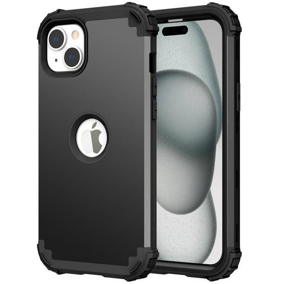 JTCASES for iPhone 14 Case, Drop Resistant Corners, Wireless Charging, Heavy Duty Shockproof Hybrid Hard PC Bumper, Camera Protection, Skin-feel Anti-scratch Tough Phone Cover for iPhone 14, Black