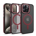thumbnail image 1 of JTCASES for iPhone 14 Pro Magnetic Case Support Wireless Charging, Car Mount, Thin Lightweight Rugged Shockproof Shell Anti-yellow Clear Silicone Frame, Red, 1 of 7