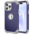 thumbnail image 1 of JTCASES for iPhone 14 Pro Max Case, Drop Resistant Corners, Wireless Charging, Heavy Duty Shockproof Hybrid Hard PC Bumper, Camera Protection, Skin-feel Anti-scratch Tough Phone Cover, Darkblue, 1 of 9