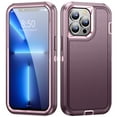 thumbnail image 1 of JTCASES for iPhone 14 Pro Max Case, Shockproof Anti-drop PC Frame Anti-slip Strip Silicone Back Shell Rugged Anti-scratch for iPhone 14 Pro Max (6.7" 2022) - Purple, 1 of 8