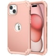 thumbnail image 1 of JTCASES for iPhone 15 Plus Case, Drop Resistant Corners, Wireless Charging, Heavy Duty Shockproof Hybrid Hard PC Bumper, Camera Protection, Skin-feel Anti-scratch Tough Phone Cover, Rosegold, 1 of 9