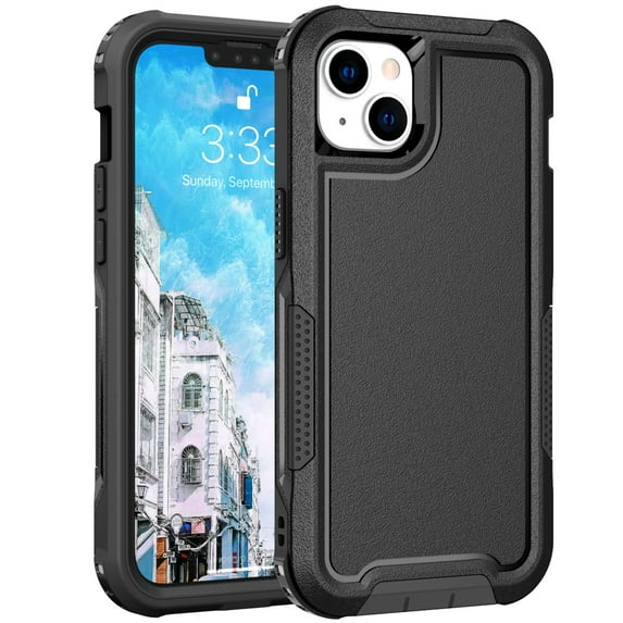 JTCASES for iPhone 15 Plus Case with Wireless Charging, Hybird Shockproof Bumper Anti-fall Rugged Non-slipping Protective Shell for iPhone 15 Plus (6.7" 2023), Black