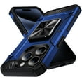thumbnail image 1 of JTCASES for iPhone 15 Pro Max Armor Case, Built-in Rotatable Kickstand Anti-slip Bumper Heavy Duty Protective Hybird Shockproof Anti-fall Shell Car Mount, Blue, 1 of 8