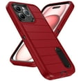 thumbnail image 1 of JTCASES for iPhone 15 Pro Max Case, iPhone 15 Pro Max Case with Built in Kickstand, Shockproof/DropProof Military Grade Protective Cover for iPhone 15 Pro Max 6.7" 2023, Red/Black, 1 of 9