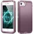 thumbnail image 1 of JTCASES for iPhone 7 / 8 / SE 2022 & 2020 Case, Shockproof Anti-drop PC Frame Anti-slip Strip Silicone Back Shell Rugged Anti-scratch for iPhone 7 / 8 / SE 2022 & 2020 (4.7") - Purple, 1 of 8