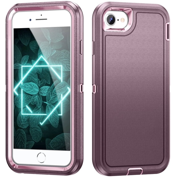 JTCASES for iPhone 7 / 8 / SE 2022 & 2020 Case, Shockproof Anti-drop PC Frame Anti-slip Strip Silicone Back Shell Rugged Anti-scratch for iPhone 7 / 8 / SE 2022 & 2020 (4.7") - Purple