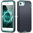 thumbnail image 1 of JTCASES for iPhone 7 / 8 / SE 2022 & 2020 Case, Shockproof Anti-drop PC Frame Anti-slip Strip Silicone Back Shell Rugged Anti-scratch for iPhone 7 / 8 / SE 2022 & 2020 (4.7") - Black+Green, 1 of 8