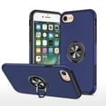thumbnail image 1 of JTCASES for iPhone 8 Plus/7 Plus Case, Car Mount Bracket 2-layer Hybird Shockproof PC TPU Anti-fall Slim Fit Lightweight Magnetic Cover for iPhone 7 / 8 / SE, Blue, 1 of 7