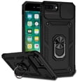 thumbnail image 1 of JTCASES for iPhone 8 Plus/7 Plus Case, Heavy Duty Protection Magnetic Car Mount Rotating Stand [Slide Camera Window] Rugged Shockproof Anti-fall Shell for iPhone 8 Plus/7 Plus, Black, 1 of 8