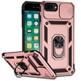 thumbnail image 1 of JTCASES for iPhone 8 Plus/7 Plus Case, Heavy Duty Protection Magnetic Car Mount Rotating Stand [Slide Camera Window] Rugged Shockproof Anti-fall Shell for iPhone 8 Plus/7 Plus, Rosegold, 1 of 8