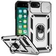 thumbnail image 1 of JTCASES for iPhone 8 Plus/7 Plus Case, Heavy Duty Protection Magnetic Car Mount Rotating Stand [Slide Camera Window] Rugged Shockproof Anti-fall Shell for iPhone 8 Plus/7 Plus, Silver, 1 of 8