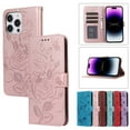 thumbnail image 1 of JTCASES for iPhone XR Case 6.1" 2018, Premium PU Leather Magnetic Wallet Case with Card Holder Lanyard Strap Kickstand Embossed Mandala Flower Pattern Shockproof Cover for Women Girls,Rosegold, 1 of 7