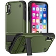 thumbnail image 1 of JTCASES for iPhone XR Case, Foldable Kickstand Heavy Duty Protective Rugged Hybird Anti-slip Shockproof/Drop Resistant PC TPU Shell for iPhone XR, Armygreen, 1 of 7