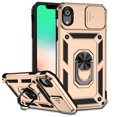 thumbnail image 1 of JTCASES for iPhone XR Case, Heavy Duty Protection Magnetic Car Mount Rotating Stand [Slide Camera Window] Rugged Shockproof Anti-fall Shell for iPhone XR, Gold, 1 of 7