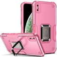 thumbnail image 1 of JTCASES for iPhone XR Case, Support Magnetic Car Mount Adjustable Bracket Non-slipping 2-Layer Shockproof Drop Resistant Heavy Duty Protective Slim Shell, Pink, 1 of 8
