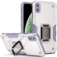 thumbnail image 1 of JTCASES for iPhone XR Case, Support Magnetic Car Mount Adjustable Bracket Non-slipping 2-Layer Shockproof Drop Resistant Heavy Duty Protective Slim Shell, White, 1 of 8