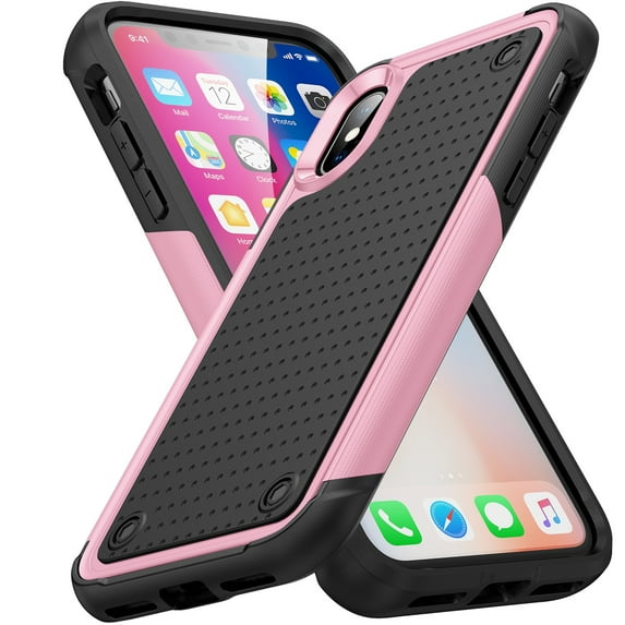 JTCASES for iPhone XS Max Case, Hybird PC TPU Anti-slip, Shockproof Bumper, Military Drop Resistant, Rugged Heacy Duty Full Body Protective Shell for iPhone XS Max, Slim Fit for Girls Men, Pink