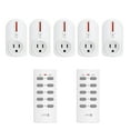 thumbnail image 1 of JTD ® 5 Pack Remote Control Outlet Switch 2nd Generation Energy Saving Auto-programmable Wireless Electrical Plug Switch for Household Appliances Lighting & Electrical Equipment (2 Remotes), 1 of 3