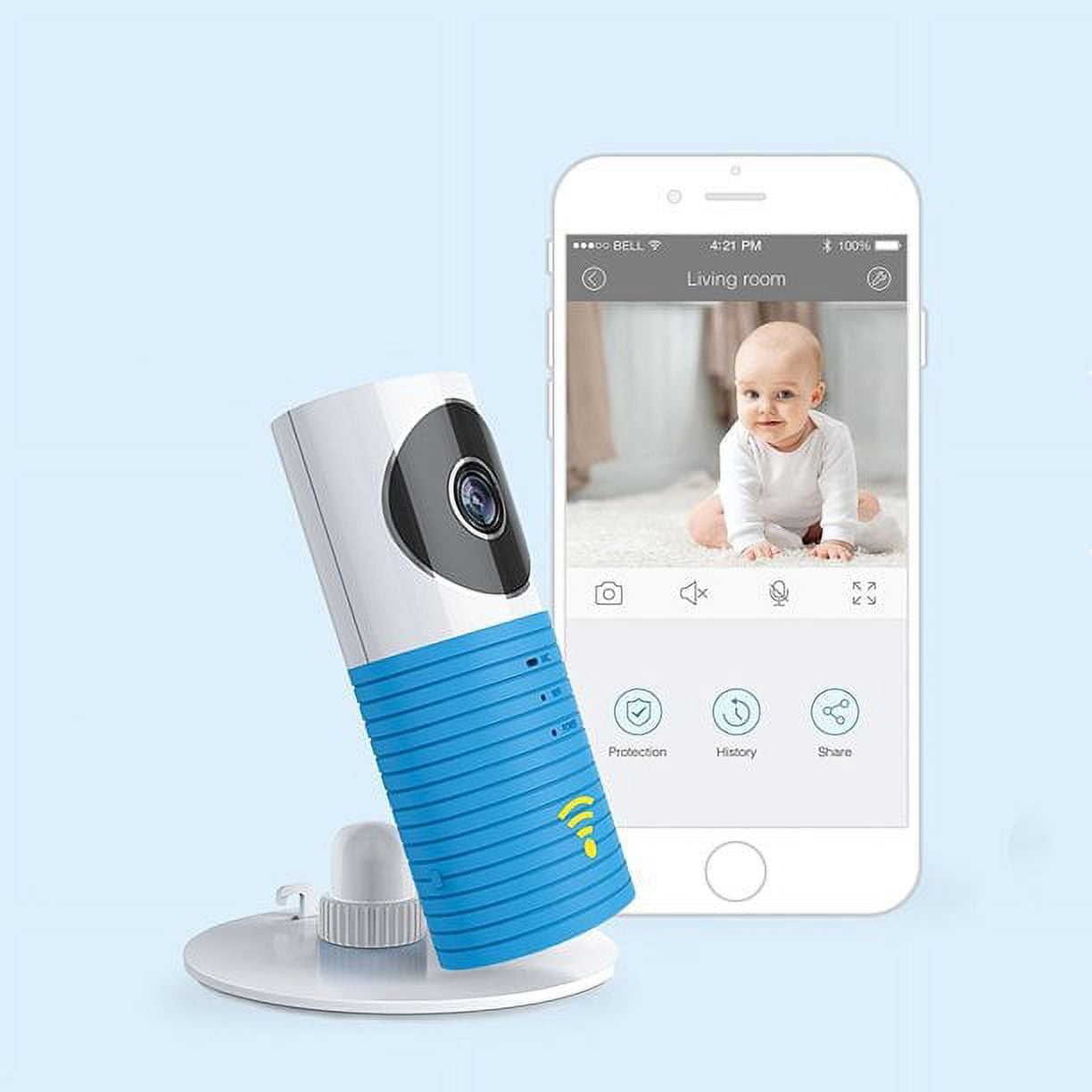 JTD Smart Wireless IP WiFi DVR Security Surveillance Camera with Motion Detector Two-way Audio & Night Vision Best Security Camera Baby Monitor for your Baby,Home, Pet or Business (Blue)