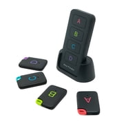 JTD Wireless RF Key Finder Item Locator, 1 Transmitter w/ Base support and 4 Receivers