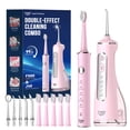 thumbnail image 1 of JTF 2-in-1 Oral Clean Kit- Electric Toothbrush & Water flosser Combo with Multiple Modes, 5 Brush Heads and 5 Jet Tips, Brushing & Flossing- Rechargeable for Teeth Cleaning and Gum Health, Pink, 1 of 8