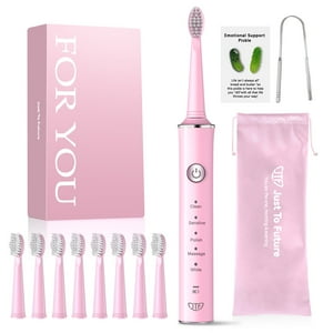 JTF Sonic Electric Toothbrush with 8 Brush Heads
