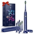 thumbnail image 1 of JTF Sonic Electric Toothbrush for Adults and Kids with Travel Case and 6 Brush Heads, 5 Modes 40000 VPM Rechargeable Power Toothbrush with Wireless Charger, IPX7 Waterproof 60-Day Battery Life, Blue, 1 of 11