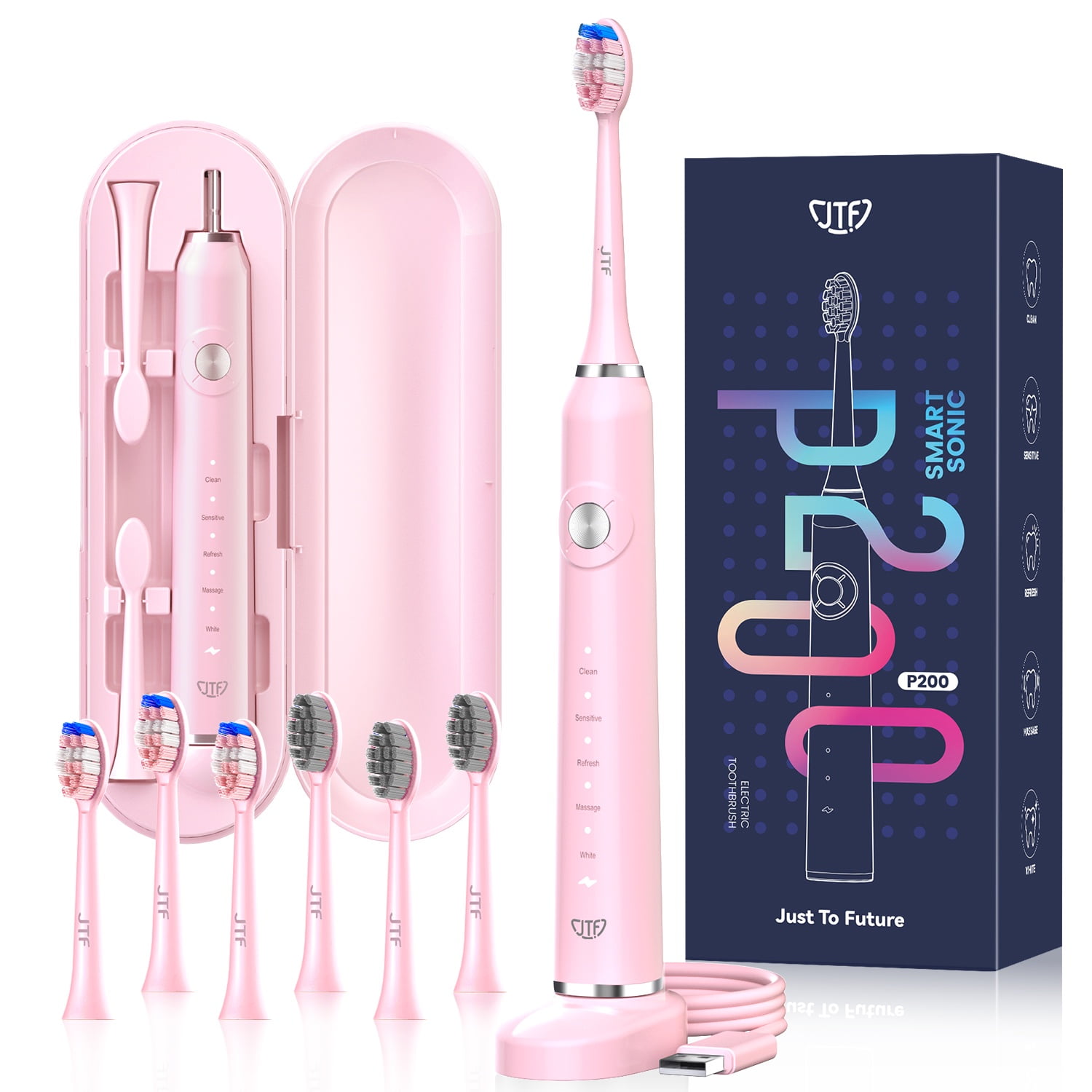 JTF Sonic Electric Toothbrush for Adults and Kids 