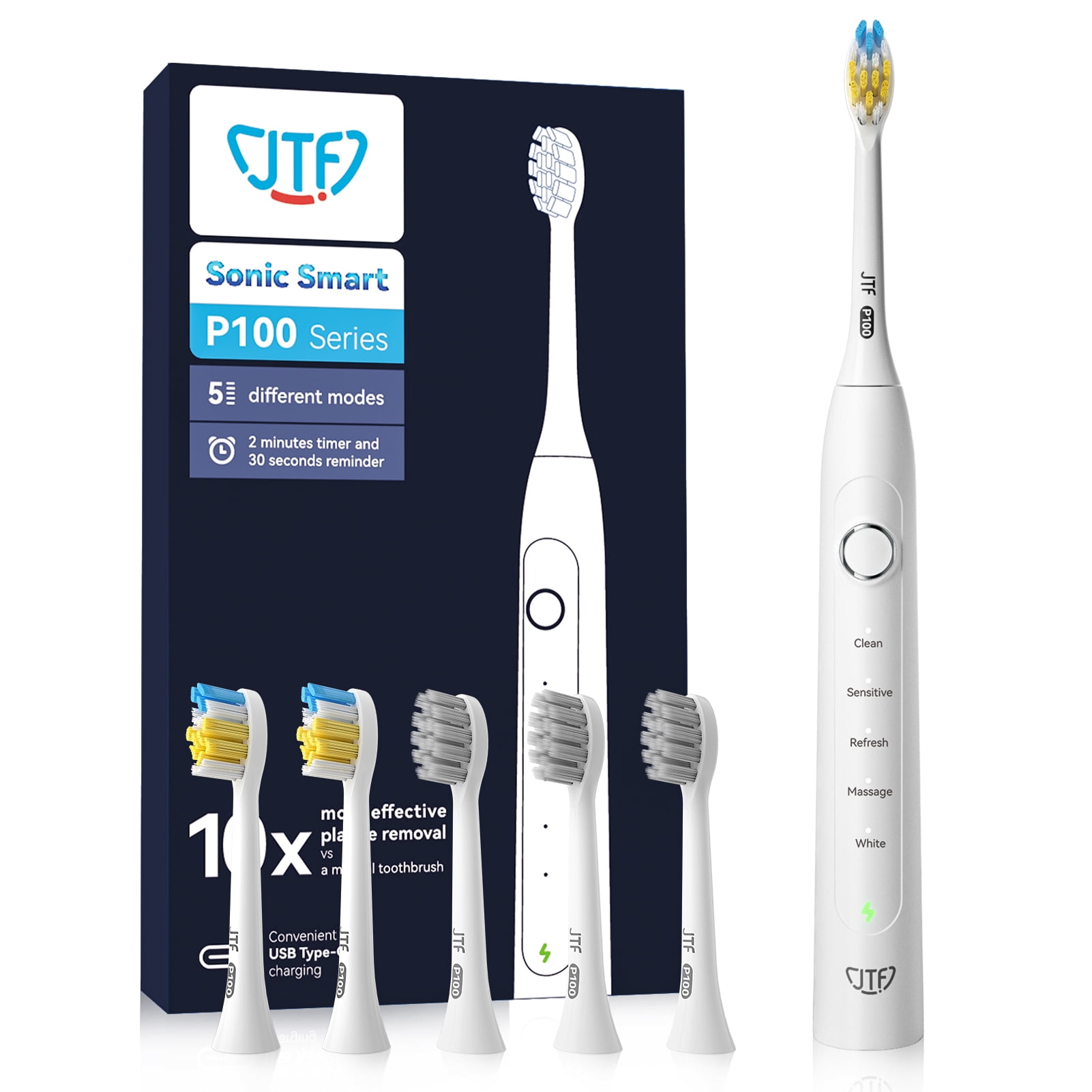  Clearance Electric Toothbrush for Adults Kids, Rechargeable  Toothbrush with 6 Brush Heads, Low Noise, Portable, Smart Timer Electric  Toothbrush IPX7 Water Electric Toothbrush : Health & Household
