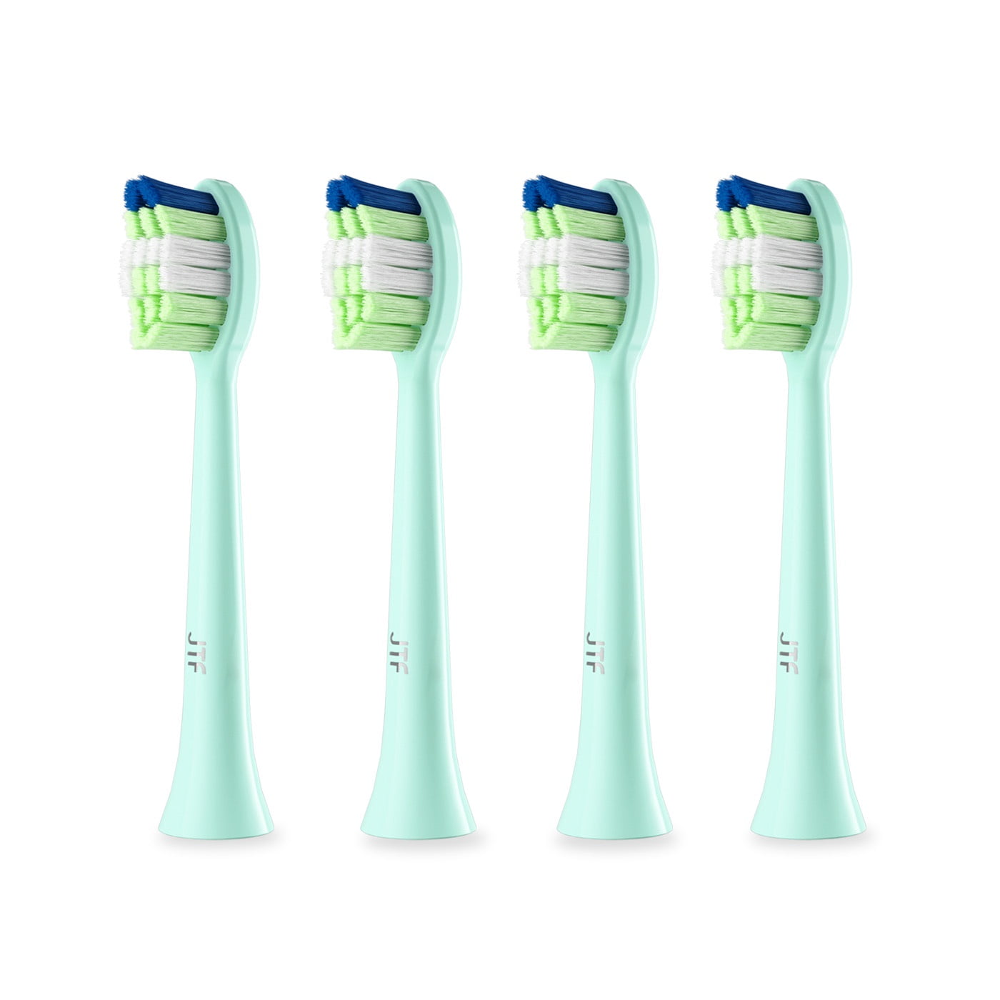 JTF Sonic Smart Toothbrush Genuine Standard Brush Heads, 4 Pack, Green, P200